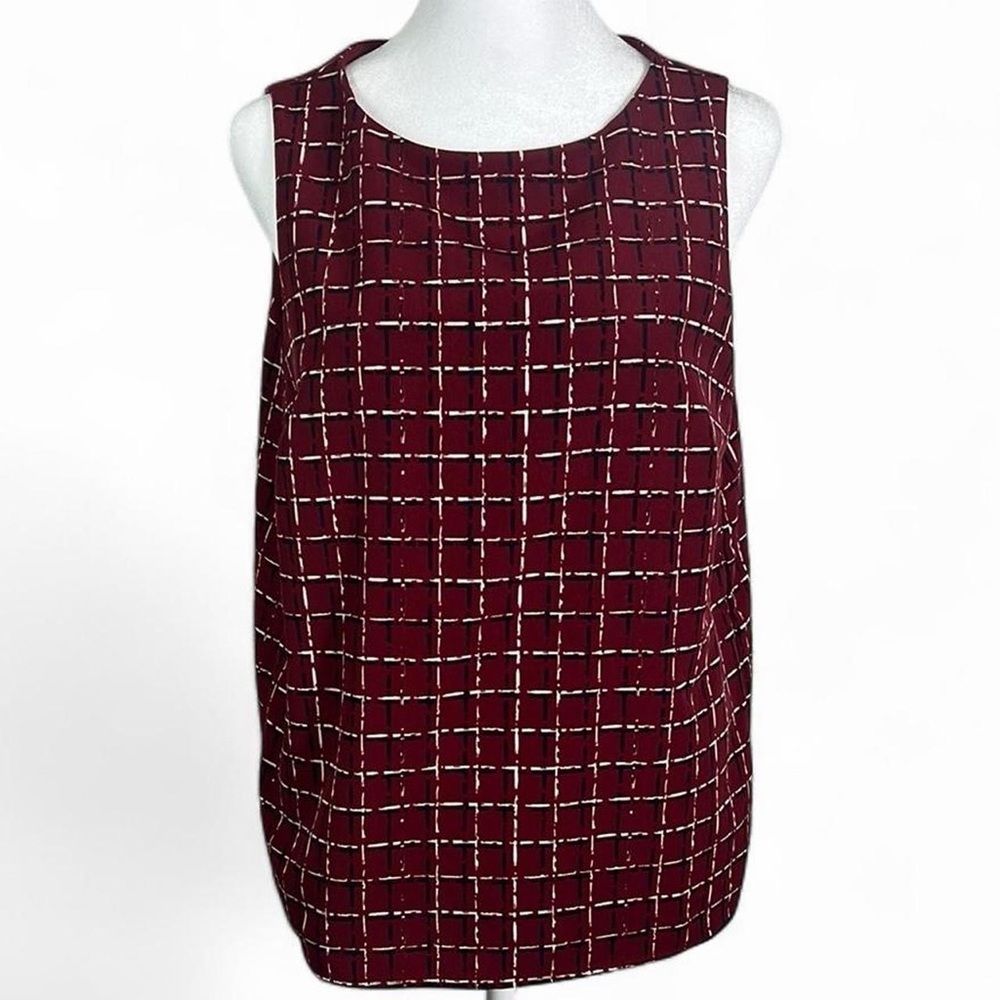 The Limited Burgundy Boxy Sleeveless Tank Top Size Small Grandmacore